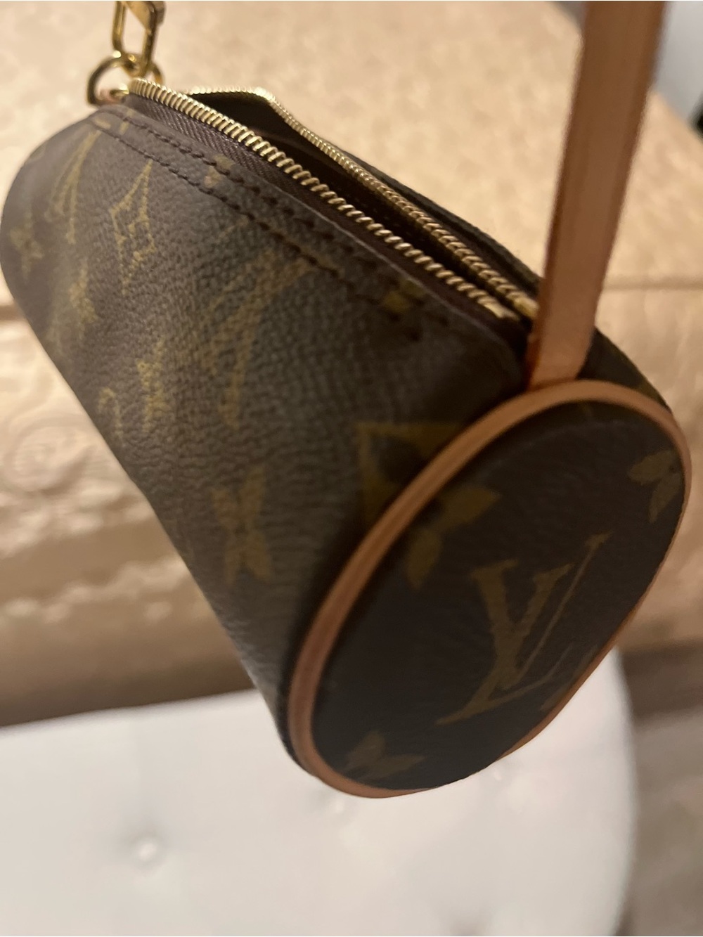 Louis Vuitton Brown Monogram Mini Barrel Wristlet - Picture 4 of 5